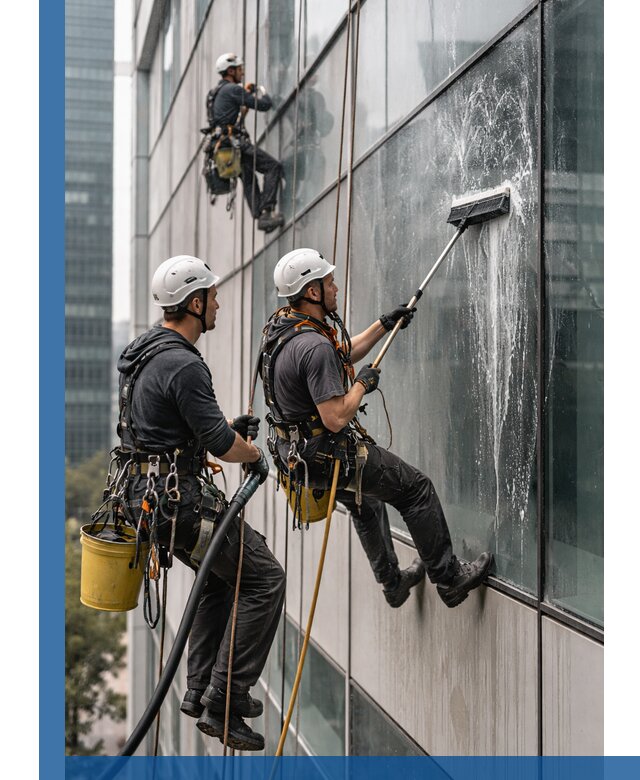 Профессиональная высотная мойка фасадов зданий в Кингисеппе
