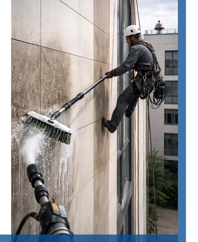 Мойка фасада из керамогранита в Кингисеппе от 312 р. | ВЫСОТНИК-Кгп