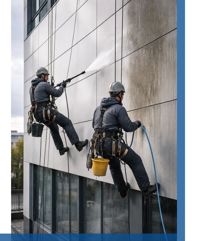 Мойка фасада из композита в Кингисеппе по цене от 312 р. | ВЫСОТНИК-Кгп