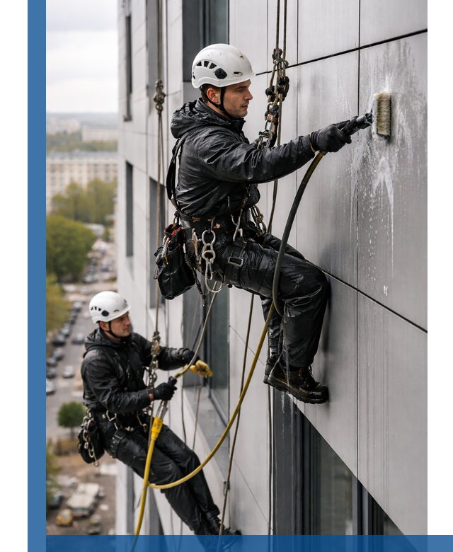 Профессиональная мойка фасада из композита в Кингисеппе