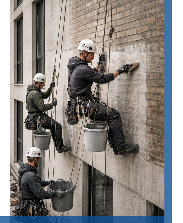 Удаление высолов с фасада в Кингисеппе от 260 р. | ВЫСОТНИК-Кгп