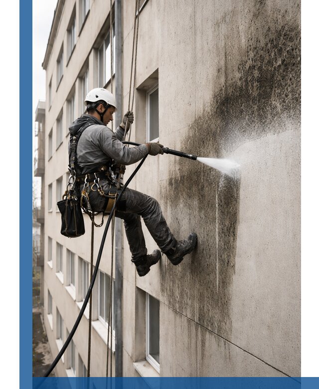 Профессиональная очистка фасадов от плесени в Кингисеппе