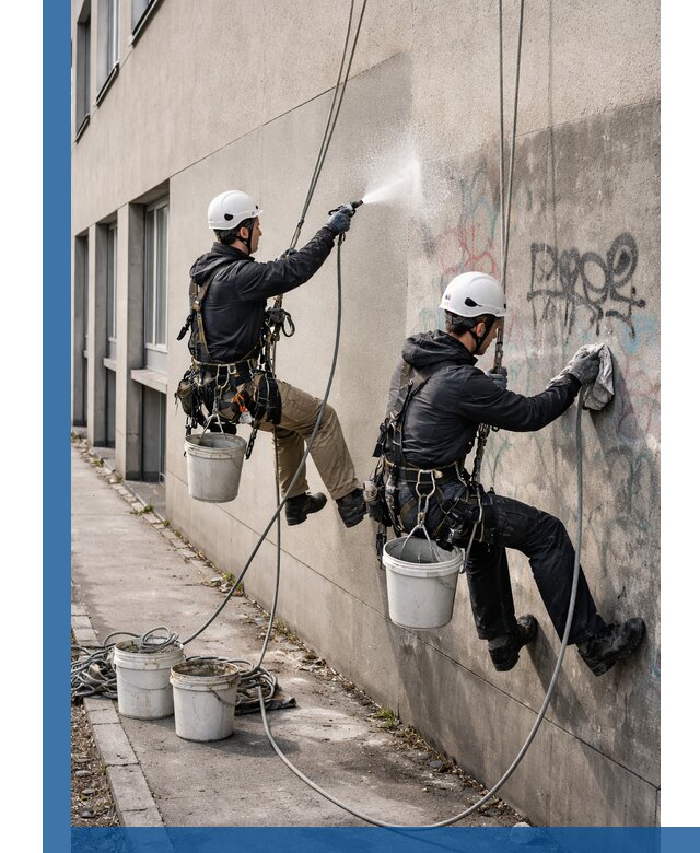 Антиграффити покрытие фасада с защитой от надписей в Кингисеппе