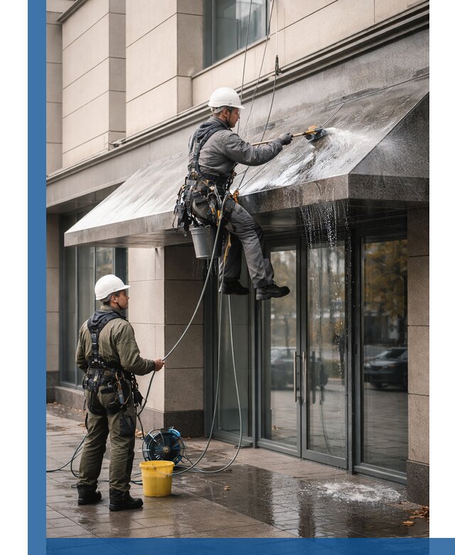 Профессиональная мойка козырьков и навесов в Кингисеппе