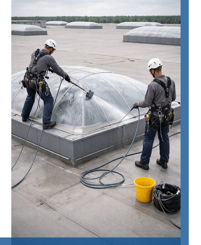 Мойка зенитных фонарей в Кингисеппе, заказать от 4673 р. | ВЫСОТНИК-Кгп