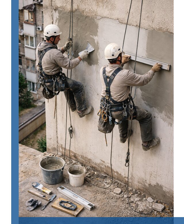 Комплексный ремонт штукатурного фасада с гарантией в Кингисеппе