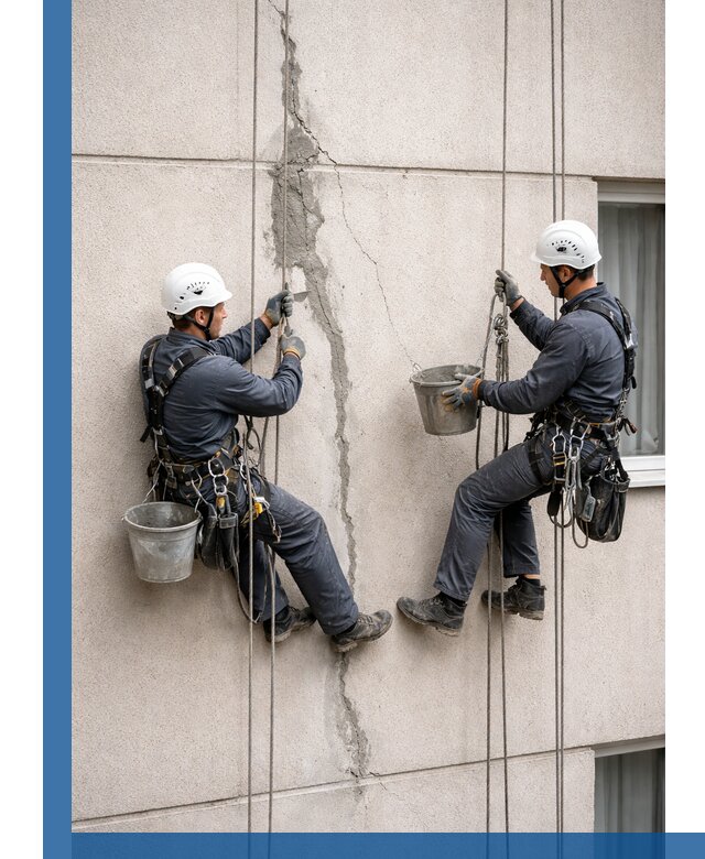 Заделка трещин на фасаде в Кингисеппе с гарантийным ремонтом