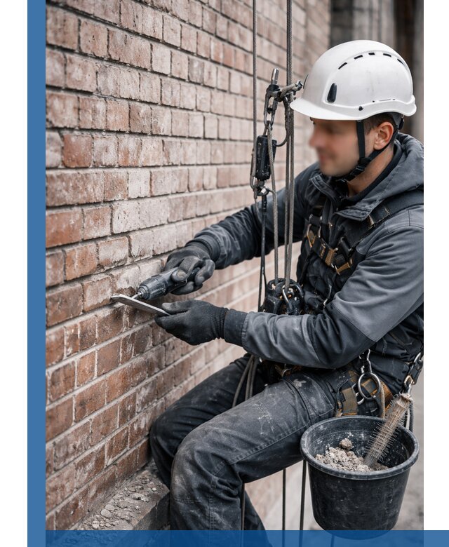 Расшивка кирпичных швов фасадов и стен, ремонт в Кингисеппе