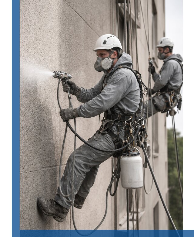 Безвоздушная покраска фасадов зданий в Кингисеппе профессионально