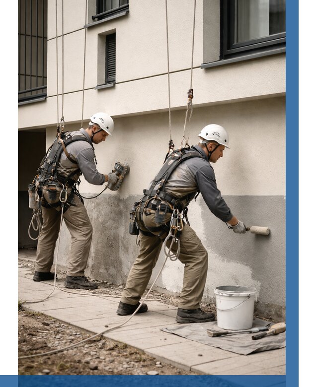 Окраска цоколя здания в Кингисеппе от 467 р. под ключ | ВЫСОТНИК-Кгп