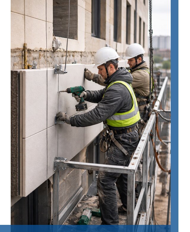 Монтаж фасадных термопанелей в Кингисеппе от 1558 р. | ВЫСОТНИК-Кгп