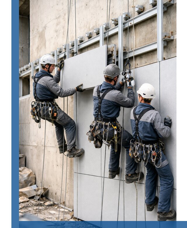 Монтаж вентилируемого фасада в Кингисеппе под ключ с гарантией качества