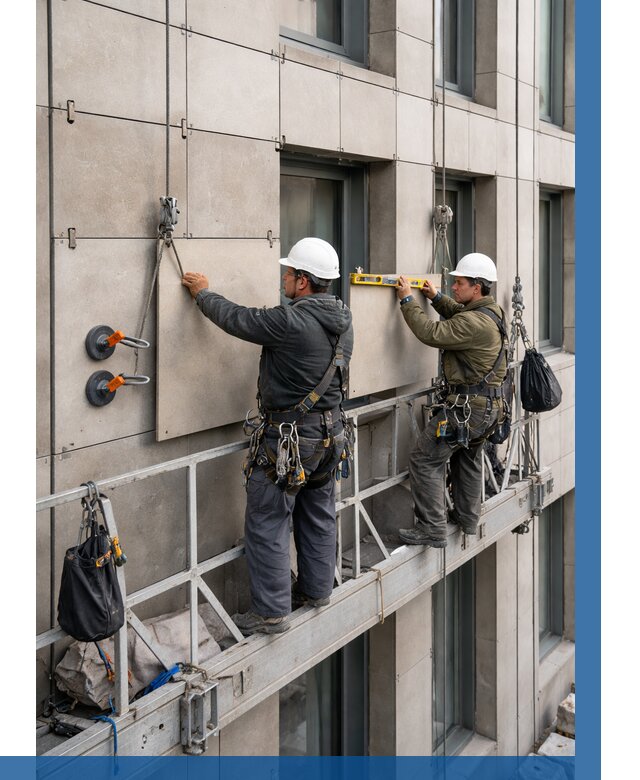 Монтаж керамогранита на фасад в Кингисеппе от 2596 р. | ВЫСОТНИК-Кгп