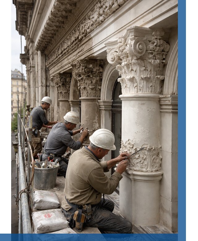 Реставрация фасадной лепнины в Кингисеппе от 2596 р. | ВЫСОТНИК-Кгп