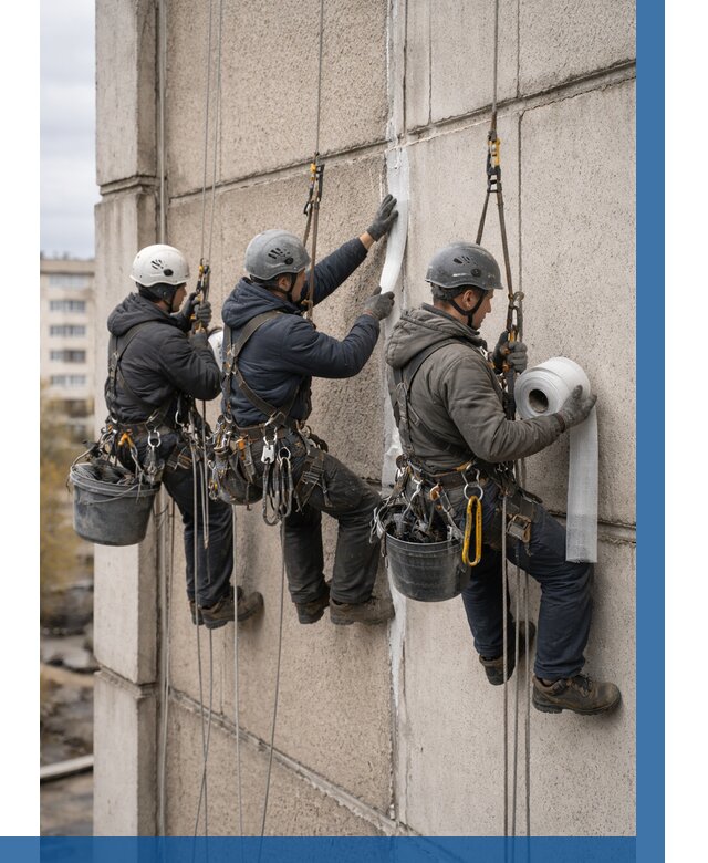 Ремонт межпанельных швов в Кингисеппе от 779 р. | ВЫСОТНИК-Кгп