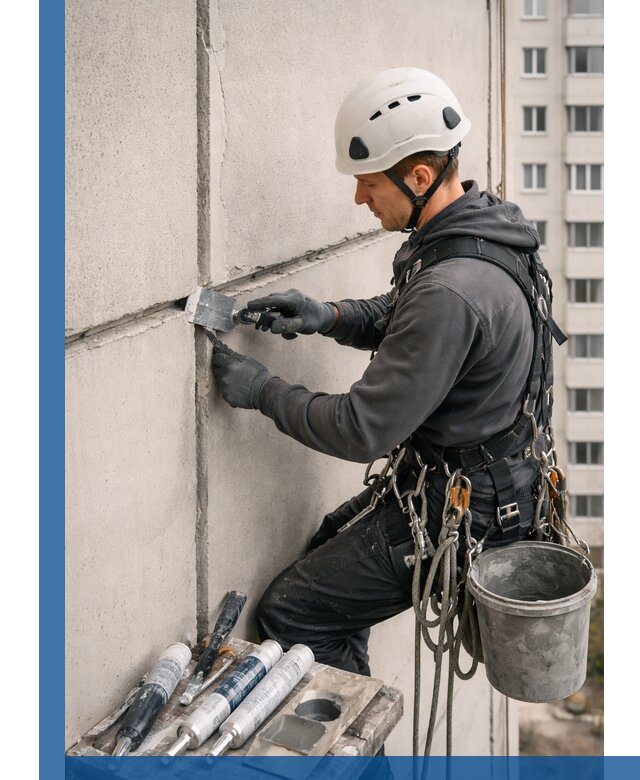 Ремонт межпанельных швов в Кингисеппе герметизация и восстановление