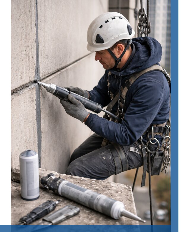 Вторичная герметизация швов в Кингисеппе от 467 р. | ВЫСОТНИК-Кгп