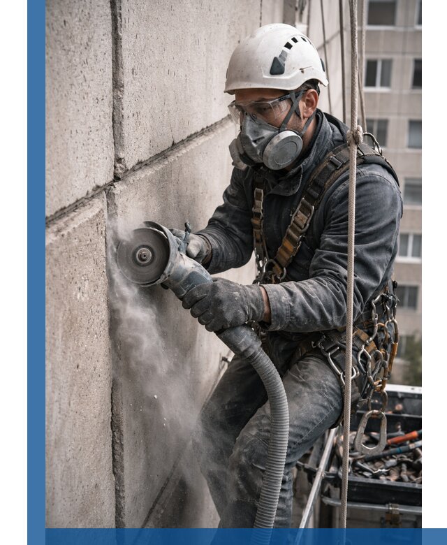 Штробление межпанельных швов в Кингисеппе качественно и быстро