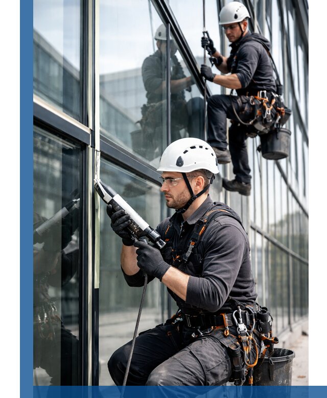 Герметизация витражных швов в Кингисеппе для зданий и фасадов