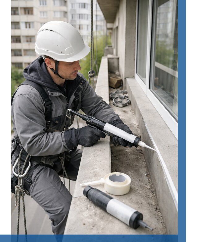 Герметизация швов лоджии в Кингисеппе от 4673 р. | ВЫСОТНИК-Кгп