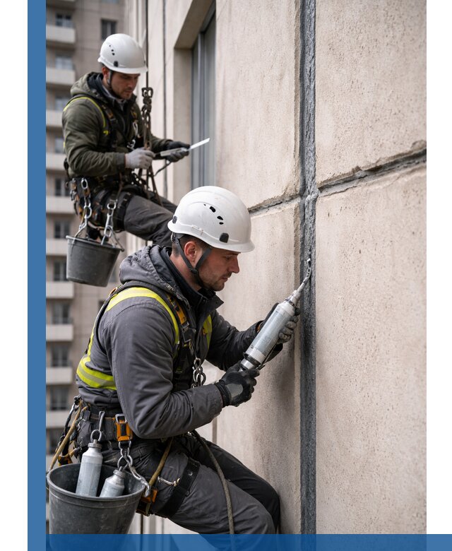 Герметизация деформационных швов фасада в Кингисеппе качественно