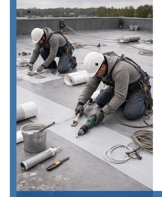 Ремонт мембранной кровли в Кингисеппе качественно и с гарантией