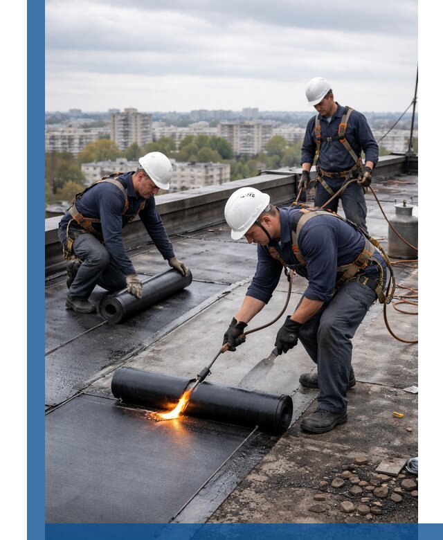 Ремонт наплавляемой кровли в Кингисеппе качественно и надежно