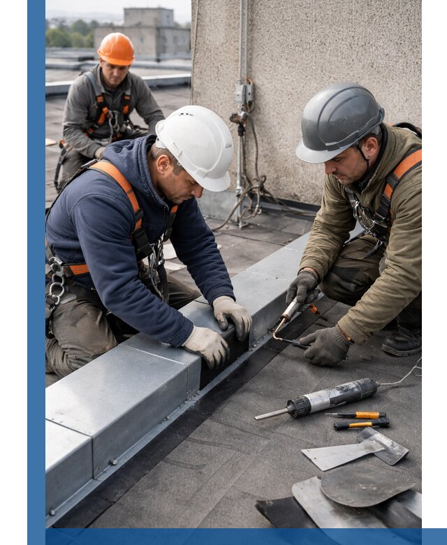 Ремонт кровельных примыканий в Кингисеппе профессионально