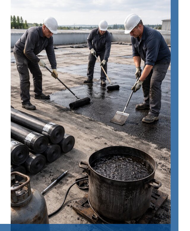 Гидроизоляция кровли мастикой в Кингисеппе от 623 р. | ВЫСОТНИК-Кгп