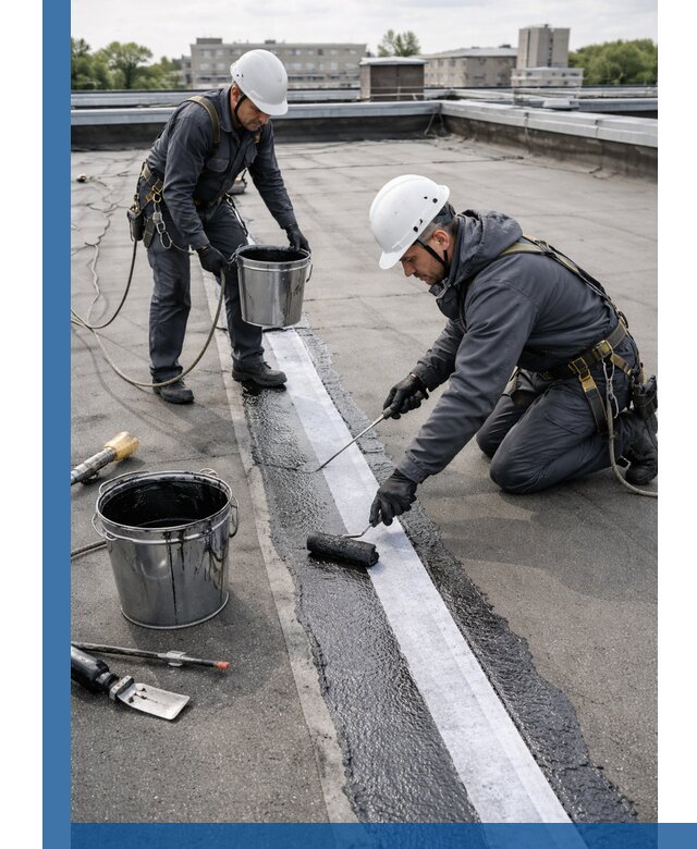 Гидроизоляция кровли мастикой в Кингисеппе надежная защита