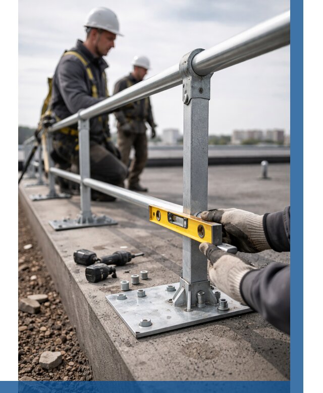 Монтаж кровельного ограждения в Кингисеппе от 1246 р. | ВЫСОТНИК-Кгп