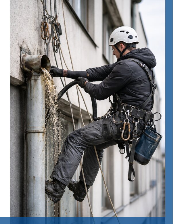 Прочистка водосточных труб в Кингисеппе от 3634 р. | ВЫСОТНИК-Кгп