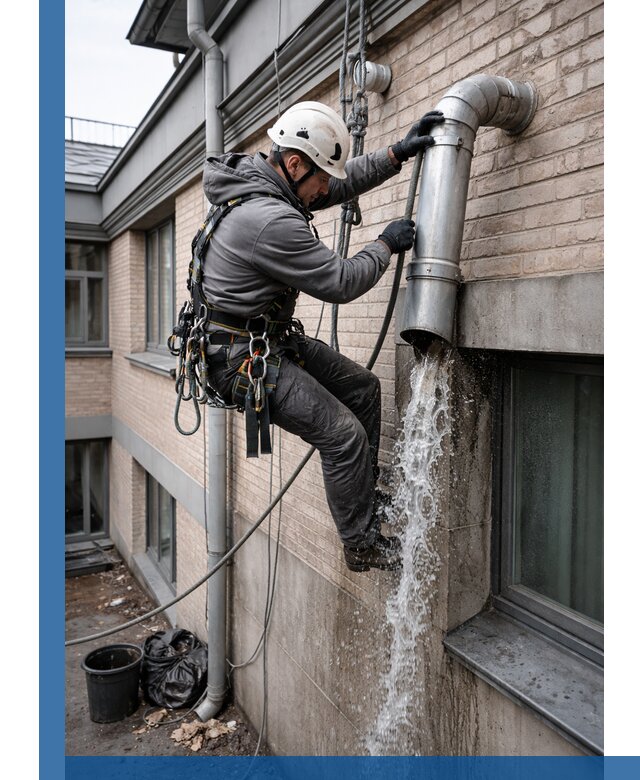 Профессиональная прочистка водосточных труб в Кингисеппе с гарантией