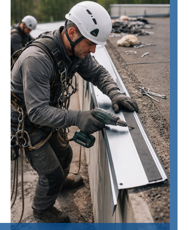 Монтаж капельника на кровле в Кингисеппе от 312 р. | ВЫСОТНИК-Кгп