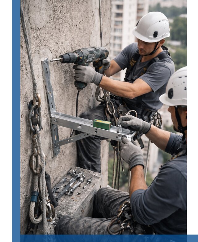 Установка кронштейнов кондиционера и крепежа в Кингисеппе