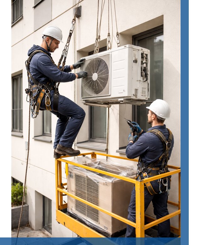 Демонтаж внешнего блока кондиционера в Кингисеппе от 3634 р. | ВЫСОТНИК-Кгп