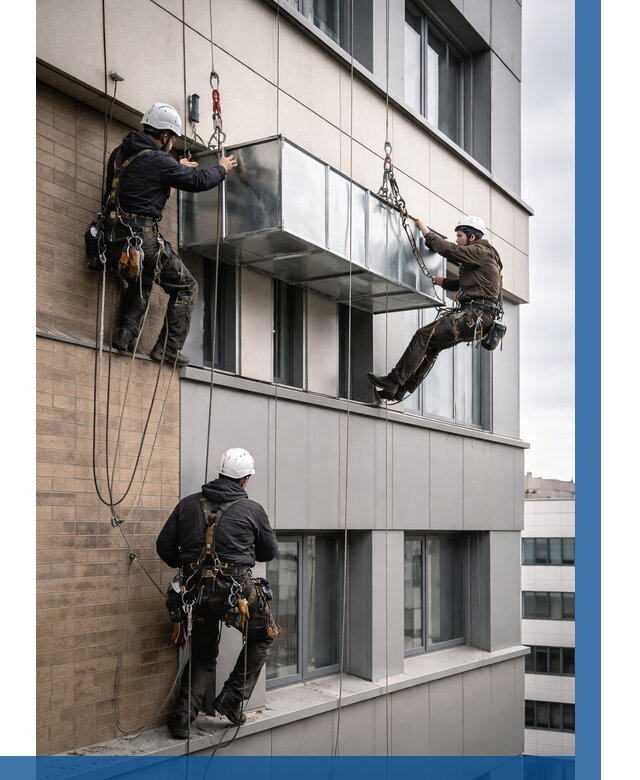 Монтаж воздуховодов на фасаде в Кингисеппе от 1558 р. | ВЫСОТНИК-Кгп