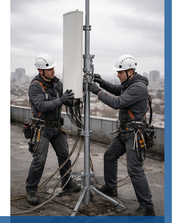 Монтаж антенн связи на крыше в Кингисеппе от 8826 р. | ВЫСОТНИК-Кгп