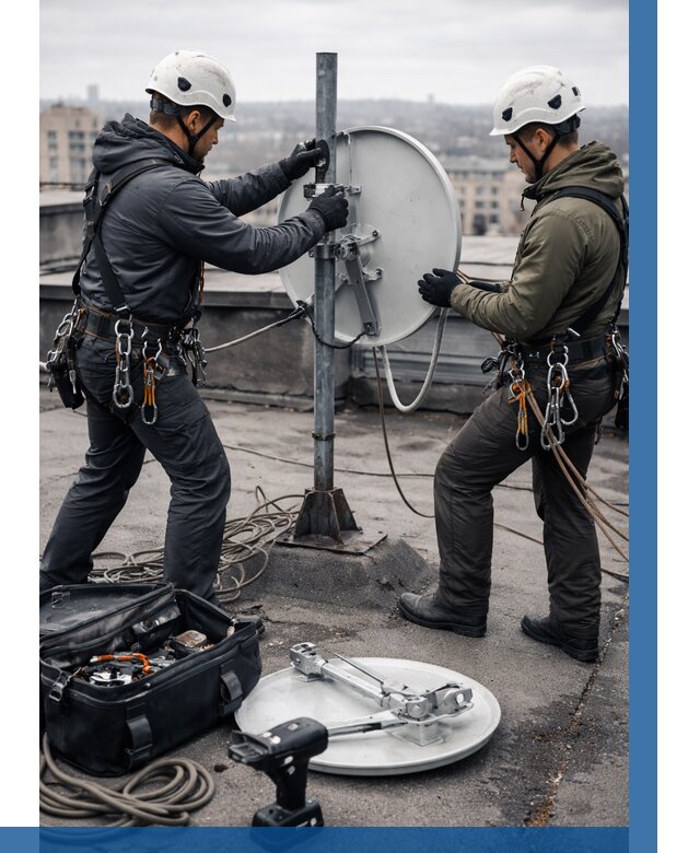 Демонтаж антенн на крыше в Кингисеппе от 4673 р. | ВЫСОТНИК-Кгп