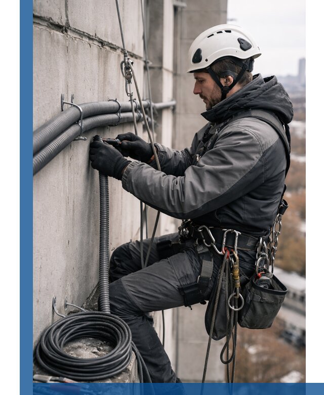 Профессиональный монтаж гофры для кабеля в Кингисеппе с гарантией