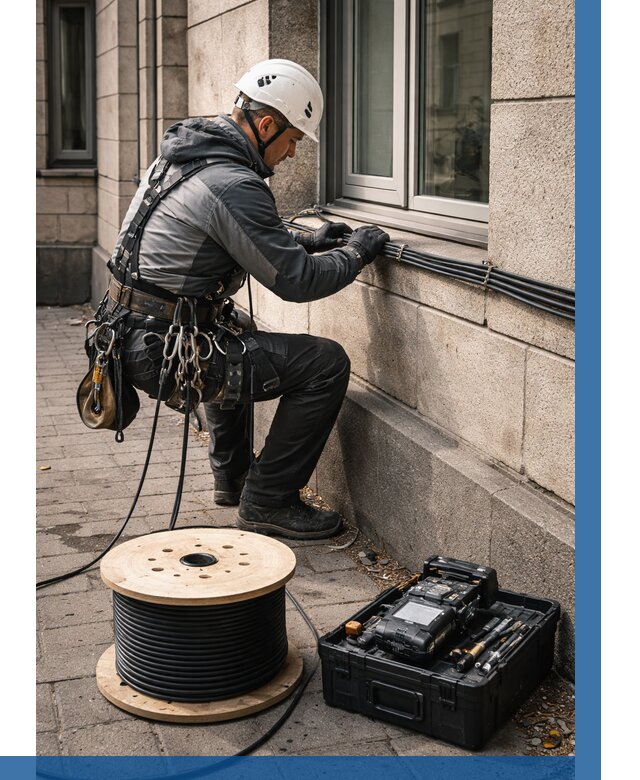 Прокладка оптоволоконного кабеля в Кингисеппе от 831 р. | ВЫСОТНИК-Кгп