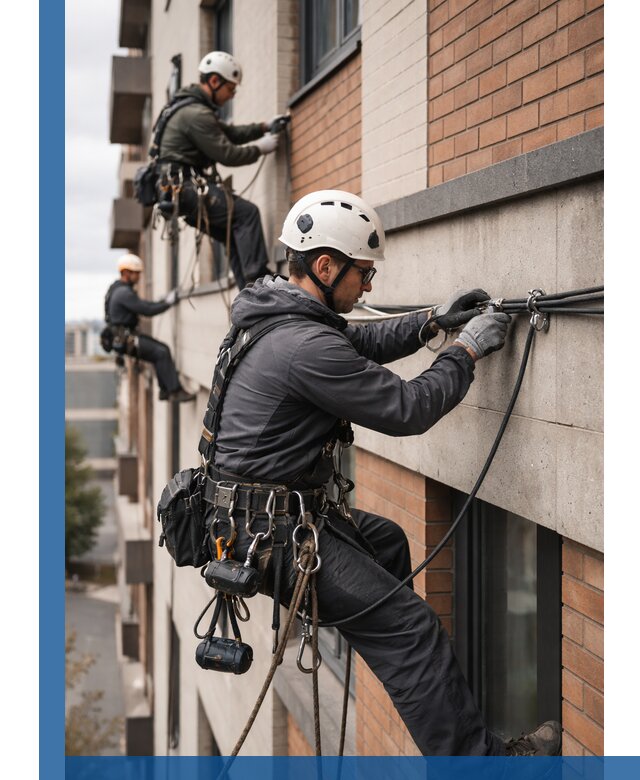 Крепление кабеля на фасаде монтаж и крепеж в Кингисеппе