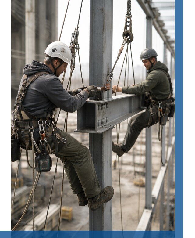 Монтаж металлоконструкций на высоте в Кингисеппе от 3634 р. | ВЫСОТНИК-Кгп