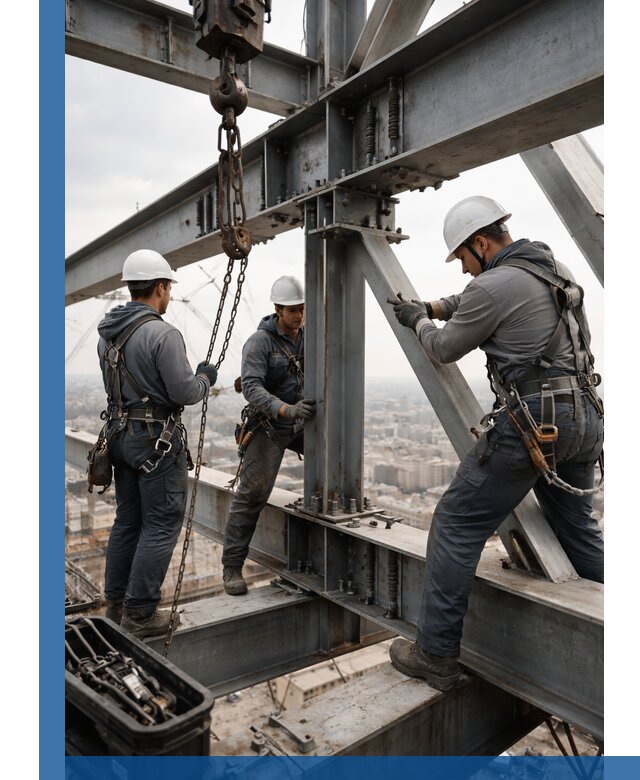 Профессиональный монтаж металлоконструкций на высоте в Кингисеппе