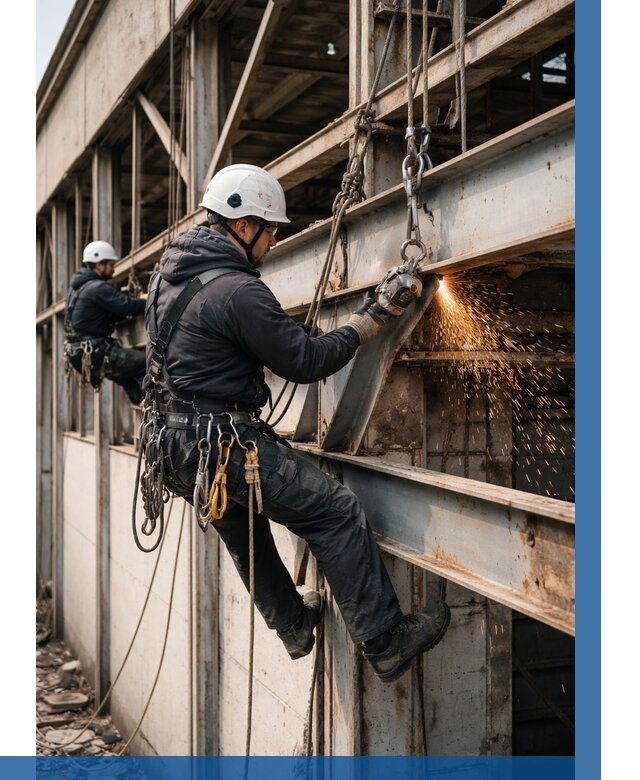 Демонтаж металлоконструкций на высоте в Кингисеппе от 6750р. |ВЫСОТНИК-Кгп