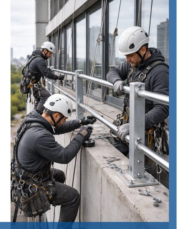 Монтаж ограждений на высоте в Кингисеппе, от 1246 р. | ВЫСОТНИК-Кгп