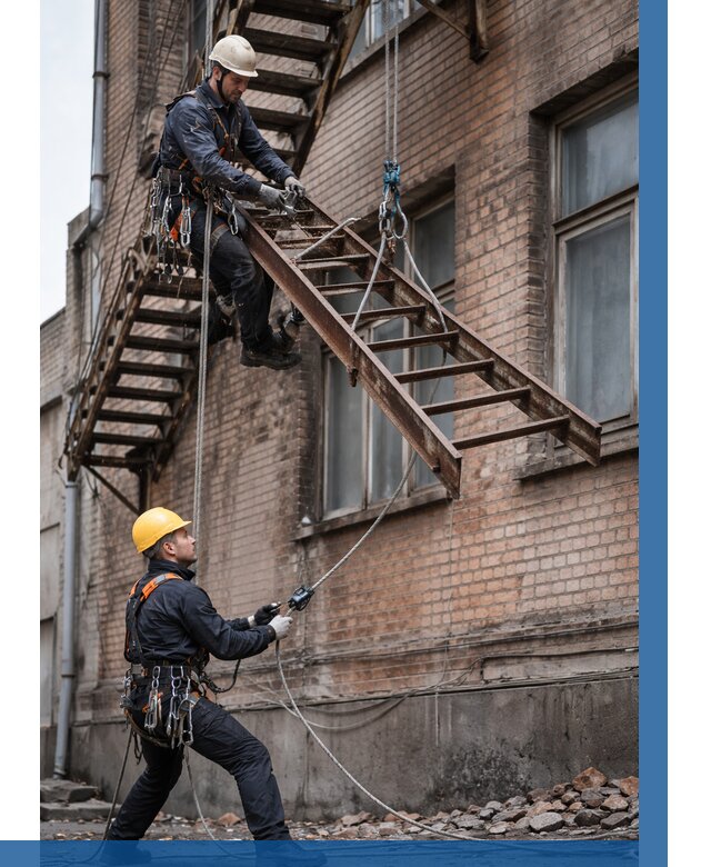 Демонтаж пожарной лестницы в Кингисеппе от 12461 р. | ВЫСОТНИК-Кгп