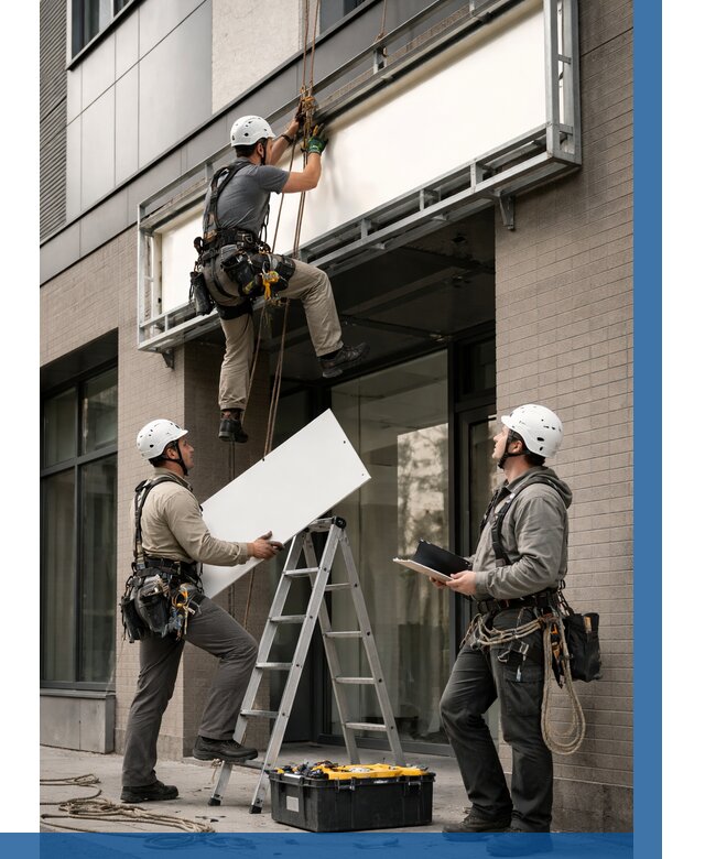 Монтаж светового короба в Кингисеппе от 6750 р. | ВЫСОТНИК-Кгп