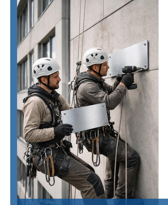 Монтаж табличек и указателей в Кингисеппе для зданий и сооружений