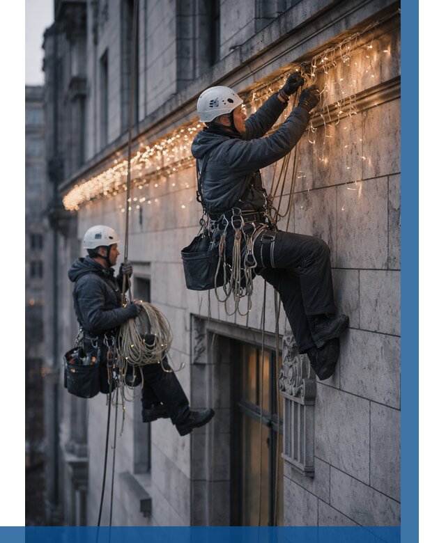 Монтаж новогодней иллюминации в Кингисеппе от 8826 р. | ВЫСОТНИК-Кгп